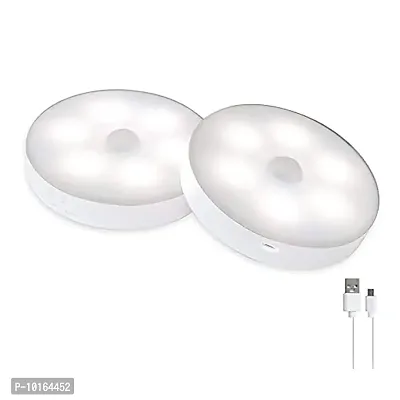 Ashtavinayak Store Wardrobe Motion Sensor Light for Home with USB Charging Wireless Rechargeable Sensor Wall Light for Hallway, Wardrobe, Bedroom, Stairs (White, Pack of 2)-thumb2