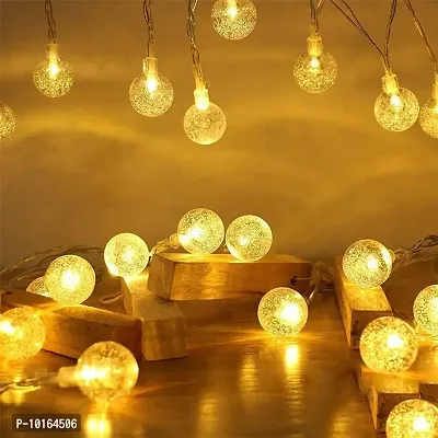 Ashtavinayak Store 16 LED Crystal Ball String Lights for Home Decoration (WarmWhite 4M,Corded Electric,Plastic,Corner)