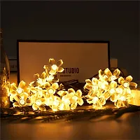 Ashtavinayak Store 42 Pixel LED 12m Siliconee Blooming Flower Fairy String Lights Corded Electric Series Lights for Diwali,Christmas,Wedding and Party (Pack of 2, Warm White)-thumb3