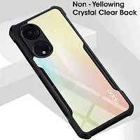 Back Cover for OPPO A58 Black Transparent Grip Case-thumb2