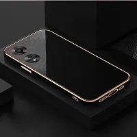 Back Cover for OPPO A78 5G Black Gold Electroplated Silicon-thumb2