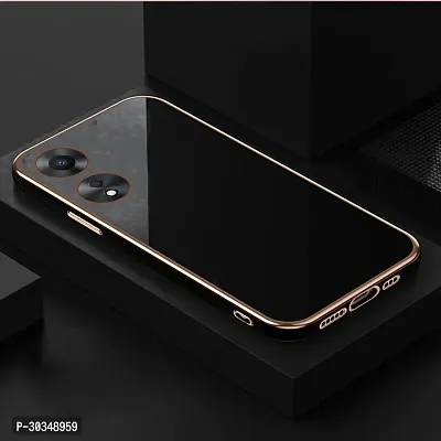 Back Cover for OPPO A78 5G Black Gold Electroplated Silicon-thumb3