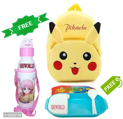 Stylish Printed School Bag for Kid with Bottle and Lunch Box-thumb0