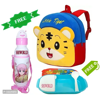 Stylish Printed School Bag for Kid with Bottle and Lunch Box-thumb0