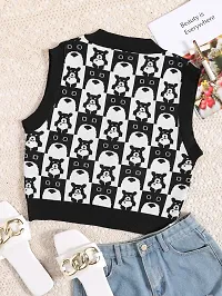 Black bear sweater vest - Korean style-thumb1