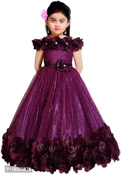 Latest Designer Beautifull Net Frock Dresses For Kids Girls-thumb0