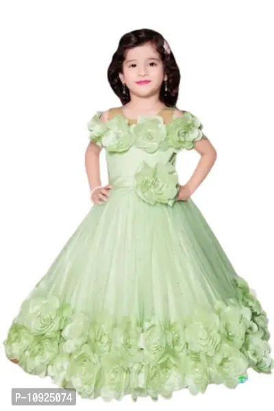 Latest Designer Beautifull Net Frock Dresses For Kids Girls-thumb0