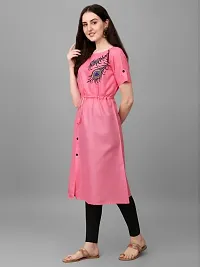 Beautifull Women Cotton Slub Digital Printed A-Line Kurta-thumb3