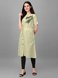 Beautifull Women Cotton Slub Digital Printed A-Line Kurta-thumb3