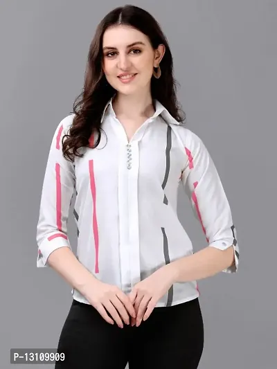 Classic Cotton Striped Shirt for Women's