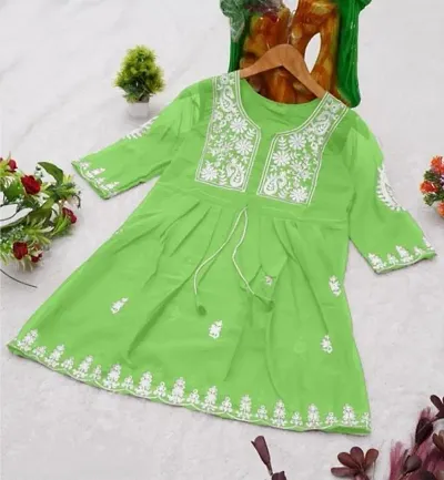 Fancy Georgette Embroidery Short Kurti