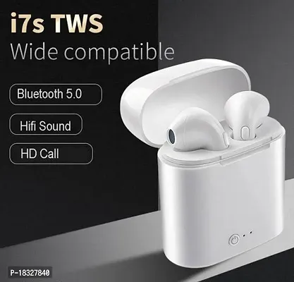 i7s Tws Mini Earphone Bluetooth Headset  (White, True Wireless)-thumb0