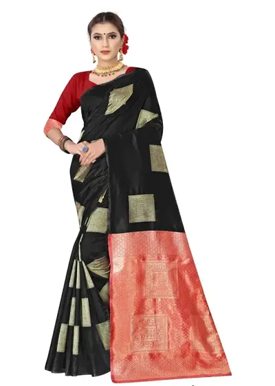 Beautiful Art Silk Saree With Blouse Piece For Women