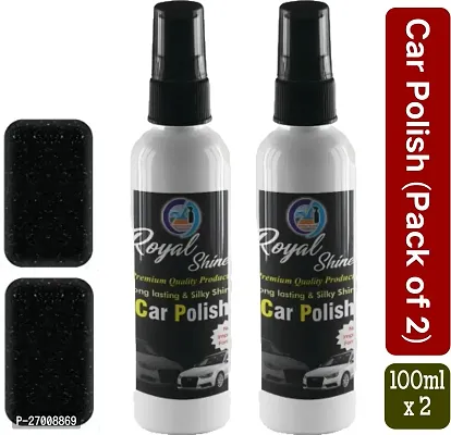 Classic Shine Car Polish For Chrome Accent, Dashboard, Exterior, Leather, Metal Parts Pack Of 2