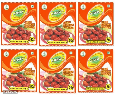 Ayyanars Chilly Chicken Masala / Chicken 65 (Kabab) Powder (6 x 50)