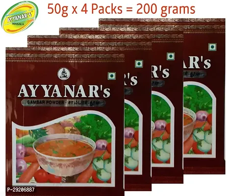 Ayyanars Sambar Powder 50gms Pack of 4 (200g) (4 x 50 g)