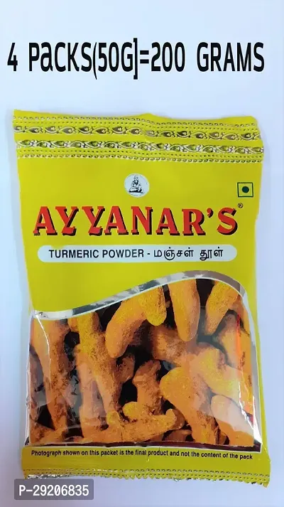 Ayyanars Turmeric Powder (Organic) (50g x 4 Pack) (4 x 50 g)