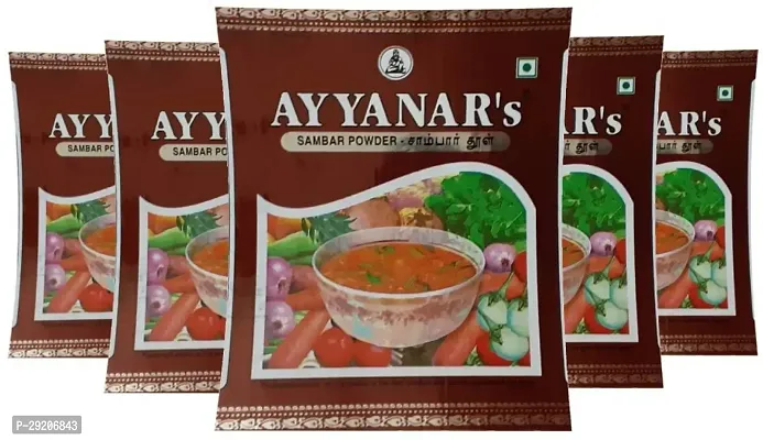 Ayyanars Sambar Powder 250g (No Preservatives, No Artificial Colours) 50g x 5 packs (5 x 0.05 kg)-thumb0