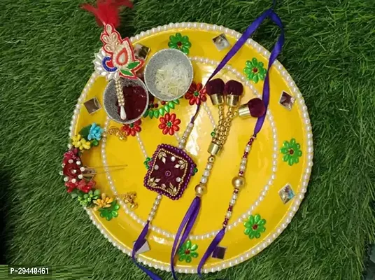 Decorative Pooja Thali Set Stand for Puja Deacute;cor Sankranti Festival Puja Thali for Diwali All Puja Festival Wedding Function