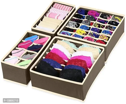 Buy Sock Underwear Drawer Organizer Dividers, Collapsible Cabinet Closet  Storage Boxes Online - Double R Bags