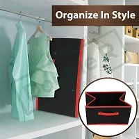 Double R Bags Multipurpose Rectangular Foldable Storage Box, Drawer Storage and Cloth Organizer Clothing Storage Bins, Cloth Bins for Closet Organization-thumb1