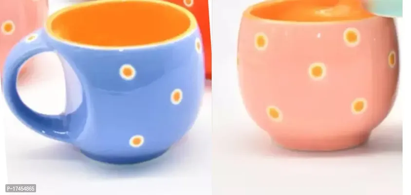 Diva Trading Purple-Peach Ceramic Cups And Mugs