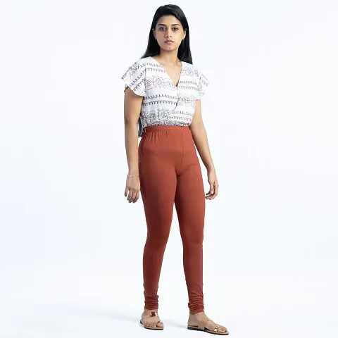 Trendy Blend Solid Leggings For Women