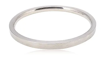 Stainless Steel Silver Coated Flat Kada For Mens And Women-thumb2