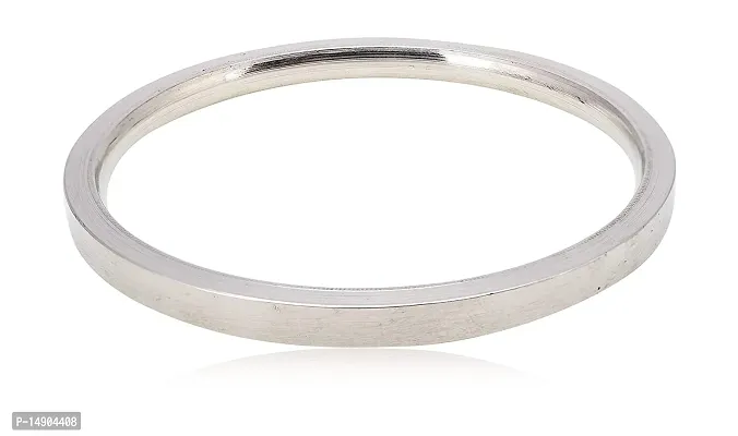 Stainless Steel Silver Coated Flat Kada For Mens And Women-thumb3