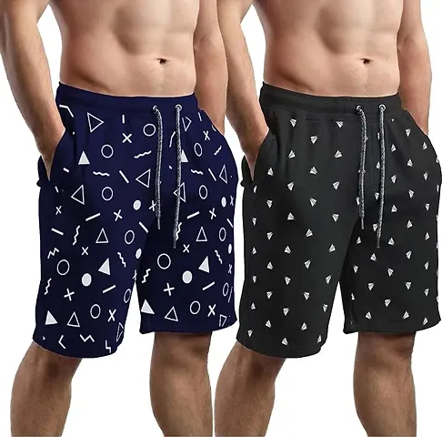 Mens Cotton Sporty Look Shorts Pack of 2