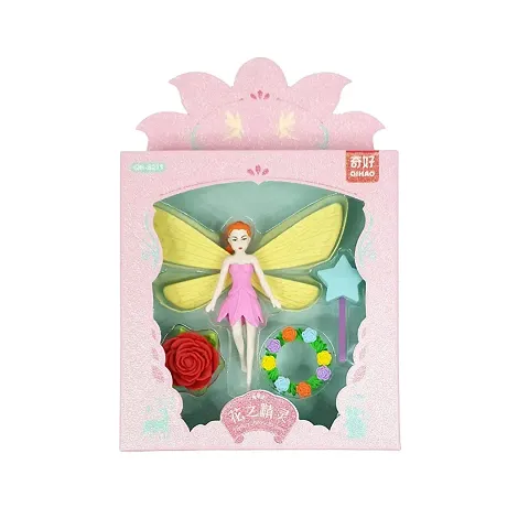 Fairy Angel Eraser Set Assorted Colors and Designs for Birthday Return Gifts, Multicolor,