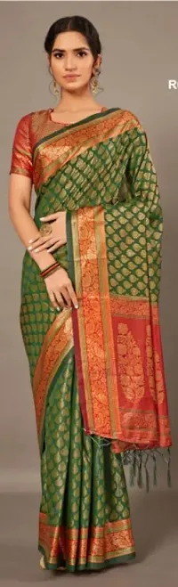 Elegant Cotton Silk Sarees With Blouse Piece
