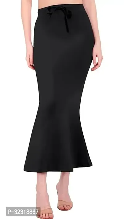 Reliable Black Cotton Blend Solid Stitched Patticoats For Women-thumb0