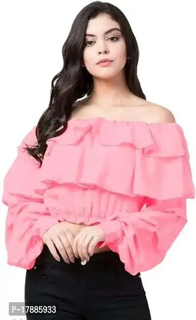 Off Shoulder Crop Top-thumb0