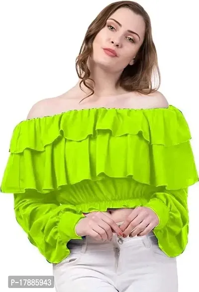 Off Shoulder Crop Top-thumb0