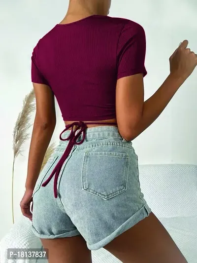 Crossbelt Crop top for women-thumb2