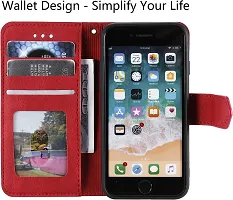 Stylish Red Leather Flip Cover For Realme 12/12x/Narzo 70x 5G-thumb4