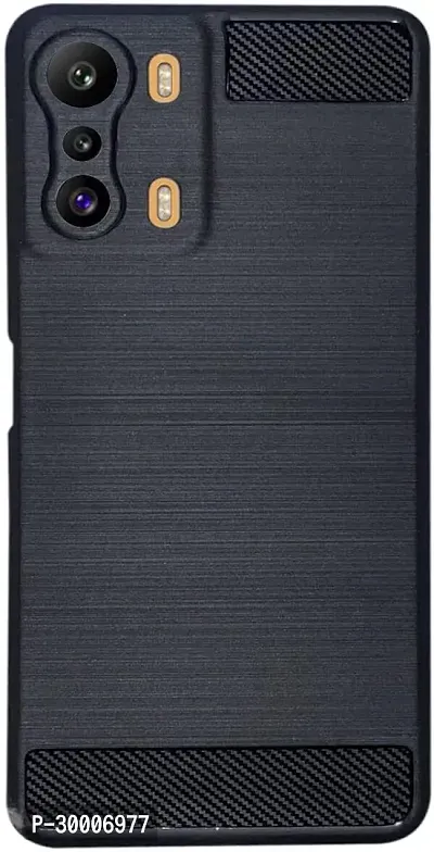 NEXTZONE Back Cover for Rugged Armor Carbon Fiber Basic Case Infinix Zero 5G Black Matte Finish Pack of 1-thumb0