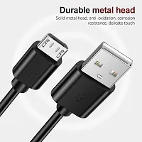 3.0Amp Fast Charging Micro USB Data Cable with Data Transfer for all android mobile phones - Black-thumb3