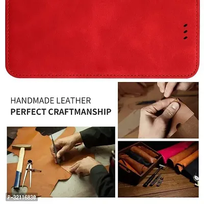 Stylish Red Leather Flip Cover For Moto Edge 50 Ultra 5G-thumb4