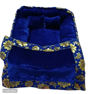 Laddu Gopal Soft Blue Bedding Set Square