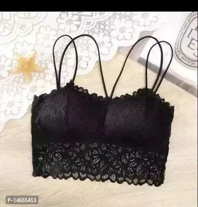 STYLISH NET PADDED FANCY BRA FOR GIRLS-BLACK-thumb3