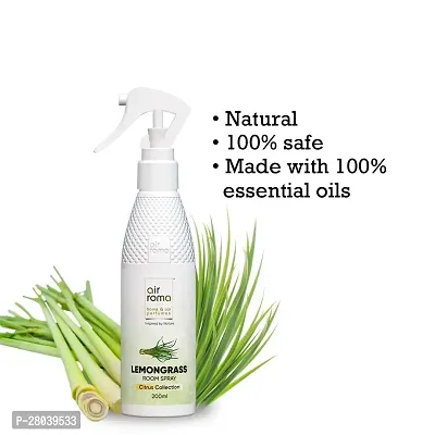 AIR-ROMA Lemon Grass Air Freshener Spray for Home, Car  Office Long-Lasting Fragrance (200 ml)-thumb2