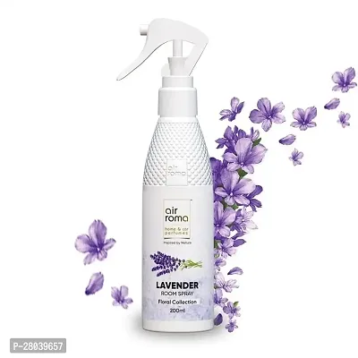 AIR-ROMA English Lavender Air Freshener Spray for Home, Car  Office Long-Lasting Fragrance (200 ml)