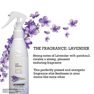 AIR-ROMA English Lavender Air Freshener Spray for Home, Car  Office Long-Lasting Fragrance (200 ml)-thumb2