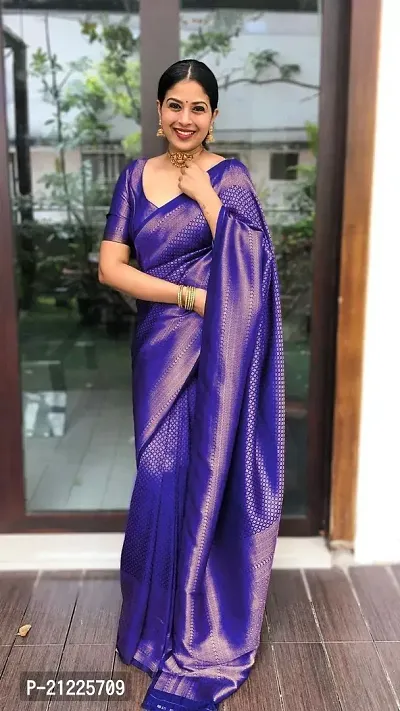 Fancy Art Silk Saree with Blouse Piece for Women-thumb0