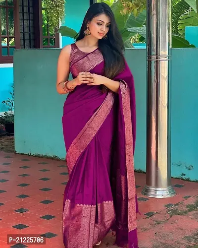 Fancy Art Silk Saree with Blouse Piece for Women-thumb0