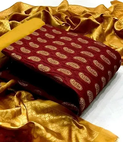Festive Wear  Banarasi Silk Unstitched Dress Material