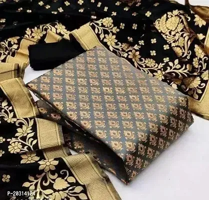 Fancy Banarasi Silk Unstitched Dress Material for Women-thumb0