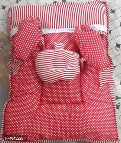 Premium Red Cotton Baby Bedding Set (4 Piece Set)-thumb0